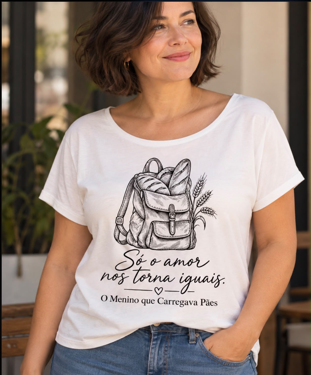 Camiseta Feminina “Só o amor nos torna iguais”